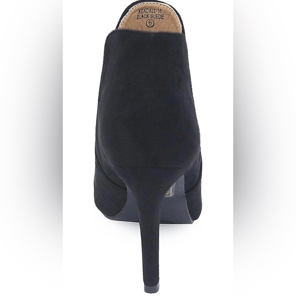 Bella Marie Kendall-10 Black Faux Suede Stiletto Booties – Size 8.5 - Picture 4 of 9